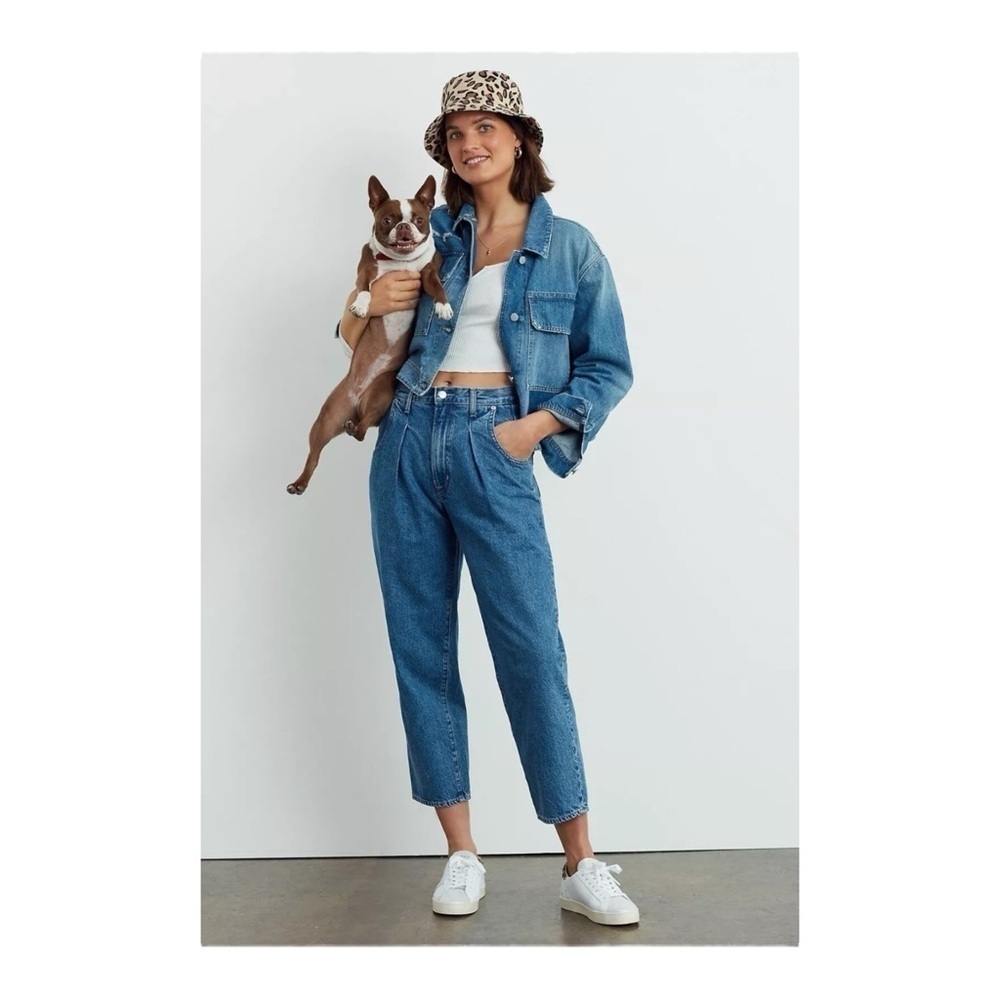 EDWIN Blake Ultra High-Rise Relaxed Pleated Jeans in Aberdeen NWT